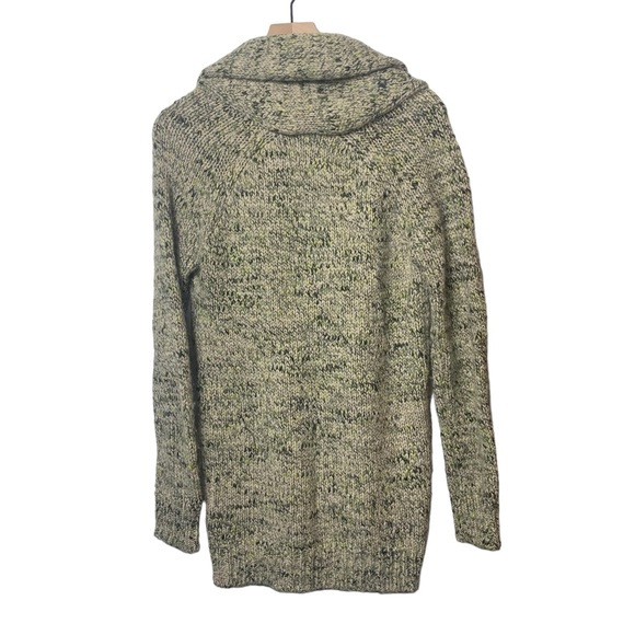 Wilfred Free Aritzia Marled Green Full Zip Wool Blend Alpaca Cardigan Sweater - Picture 8 of 8